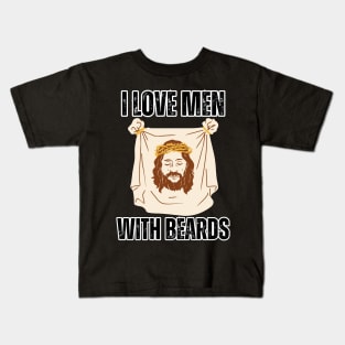 I-Love-Men-with-Beards Kids T-Shirt